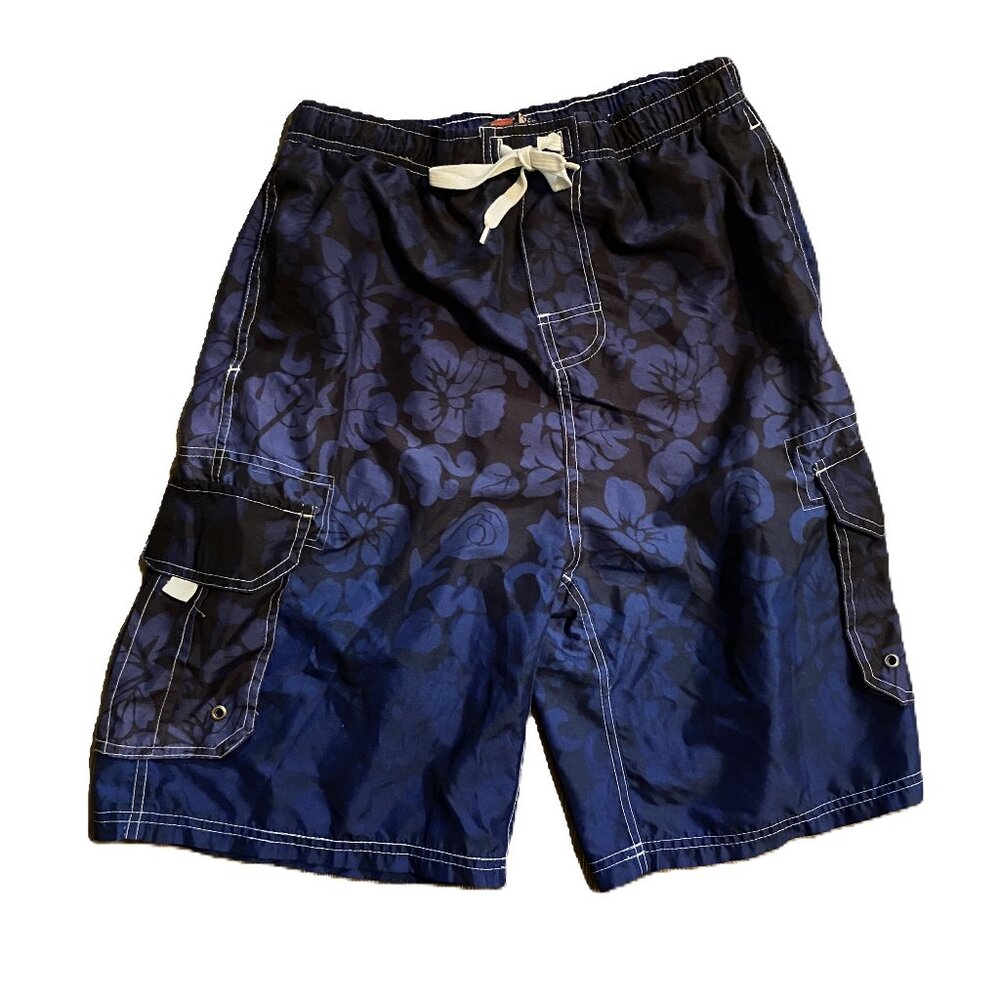 EUC BEVERLY HILLS POLO CLUB Blue Swim Trunks sz S